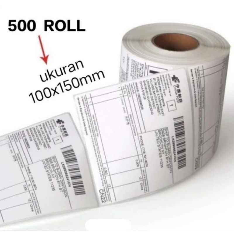 

Kertas Thermal Label Resi Online Shop Sticker Roll Barcode A6 500sheet