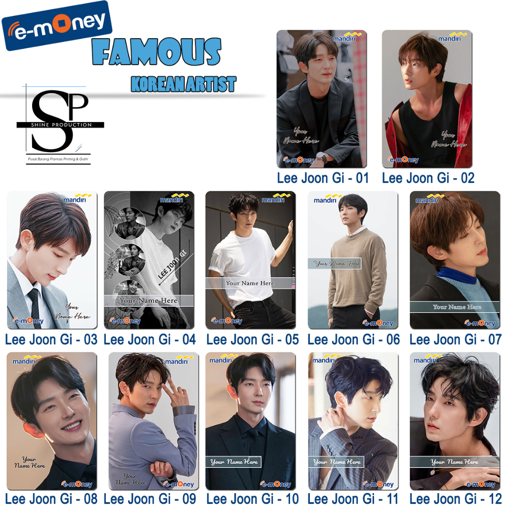 Emoney Flazz Foto Lee Joon Gi Custom Nama