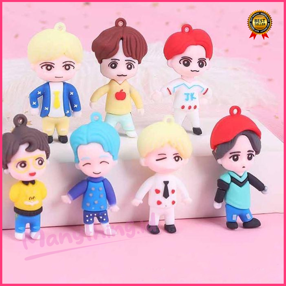 (MANYTHING) GANTUNGAN KUNCI BTS BT21 / GANTUNGAN KUNCI ARTIS KARAKTER KPOP / GANTUNGAN BT21 / SOUVENIR GANTUNGAN KUNCI / KEY CHAIN BTS