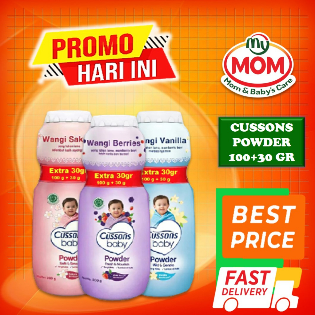 [BPOM] Cussons Baby Powder 100gr + 30gr / Bedak Bayi Cusson / MY MOM