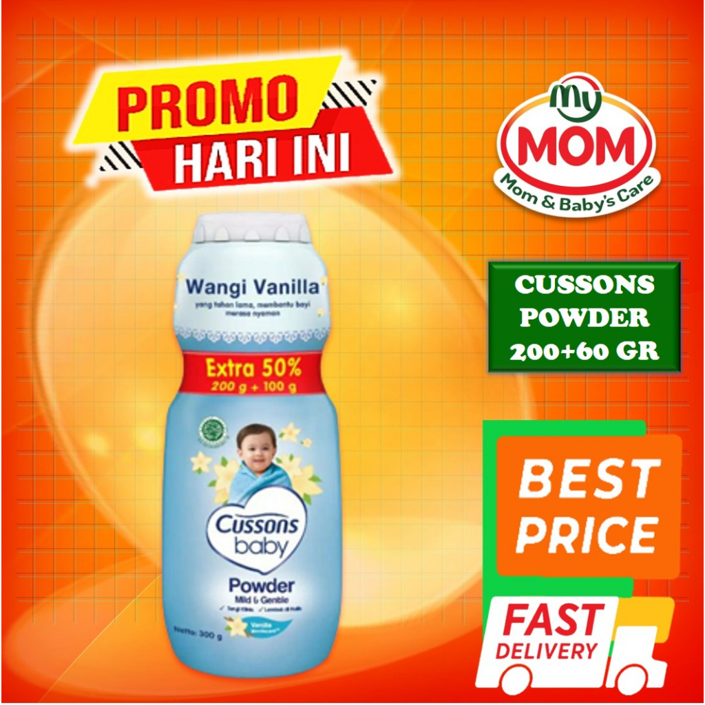 [BPOM] Cussons Baby Powder 200gr + 60gr  / 200gr + 60 gr  / Johnson Baby Powder 150+50gr /  Bedak Bayi Cusson Jhonson / MY MOM