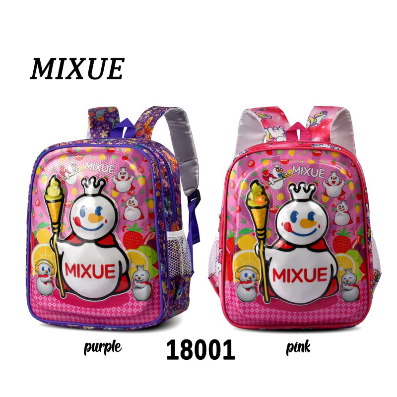 ( DHB ) Tas Sekolah Anak Paud TK Tas Anak Karakter Cewe 18001 Full Embos + Lampu Free Kaos Kaki