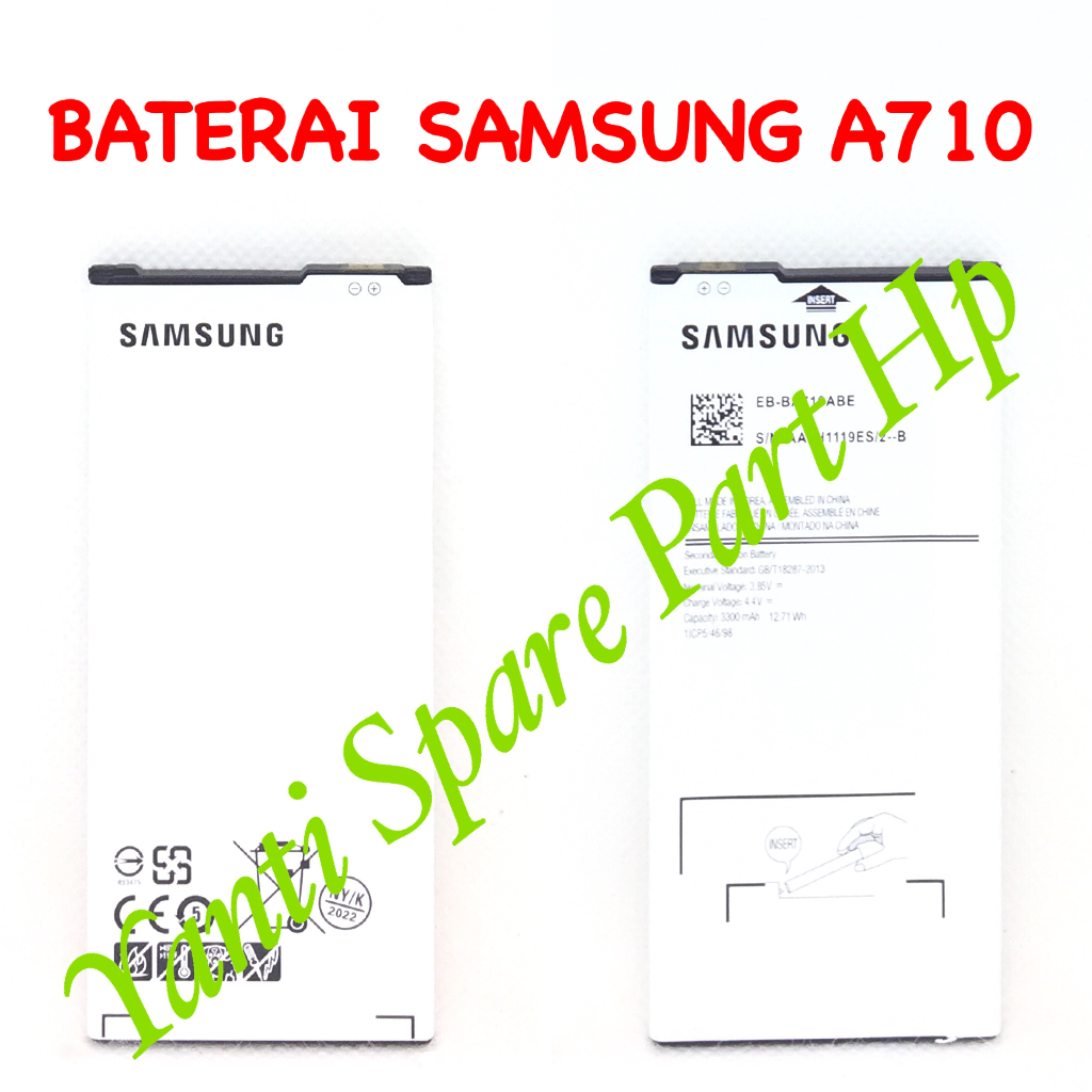 Baterai Samsung A710 A7 2016 J4 Plus J415 J7 Prime G610 EB-BA710ABE Original New