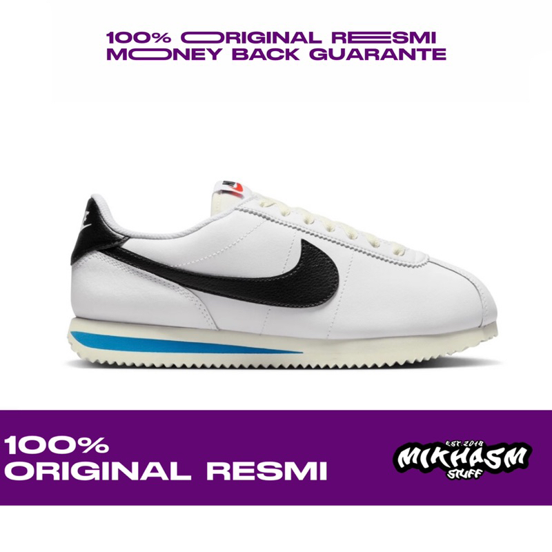 Nike Cortez White Blue With Photo Blue Original 100% Resmi