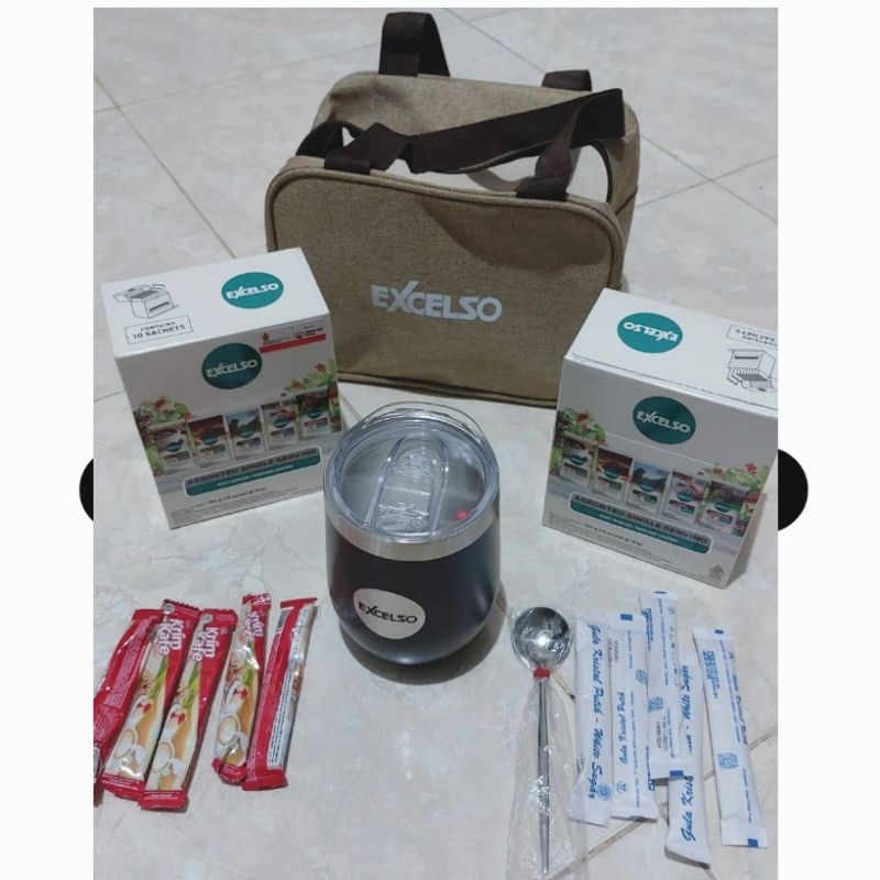 Excelso Hampers / gift set + mug travel ori