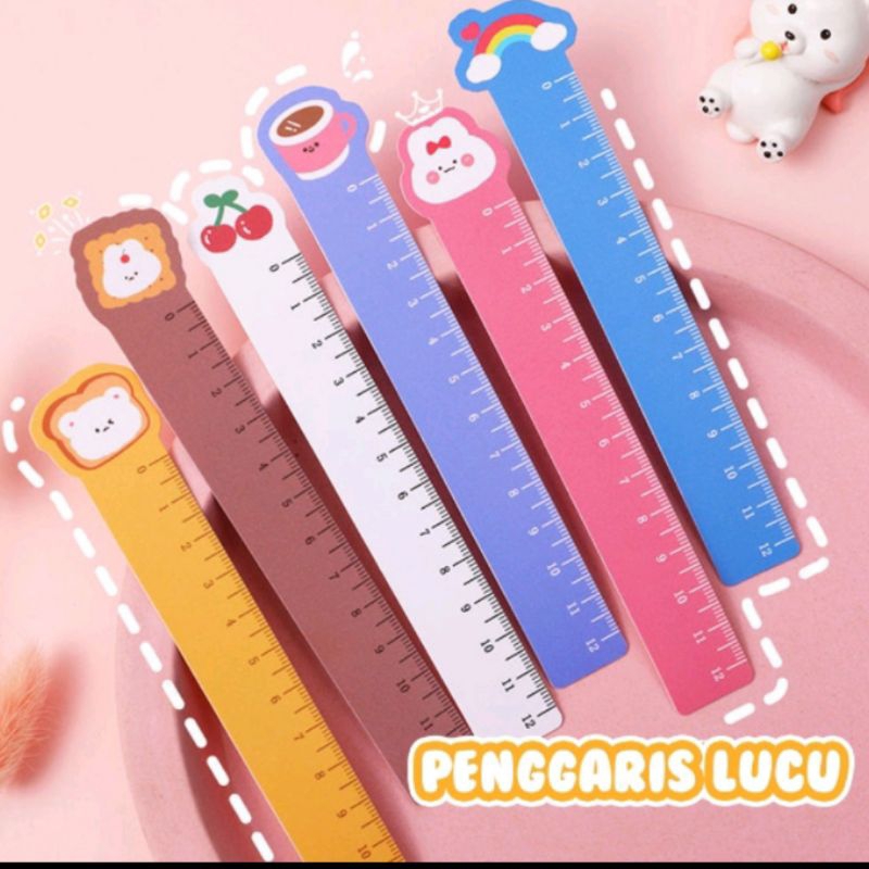 

Penggaris fancy set isi 5 pcs / penggaris lucu 12 cm (5 pcs) / Garisan fancy 12 cm