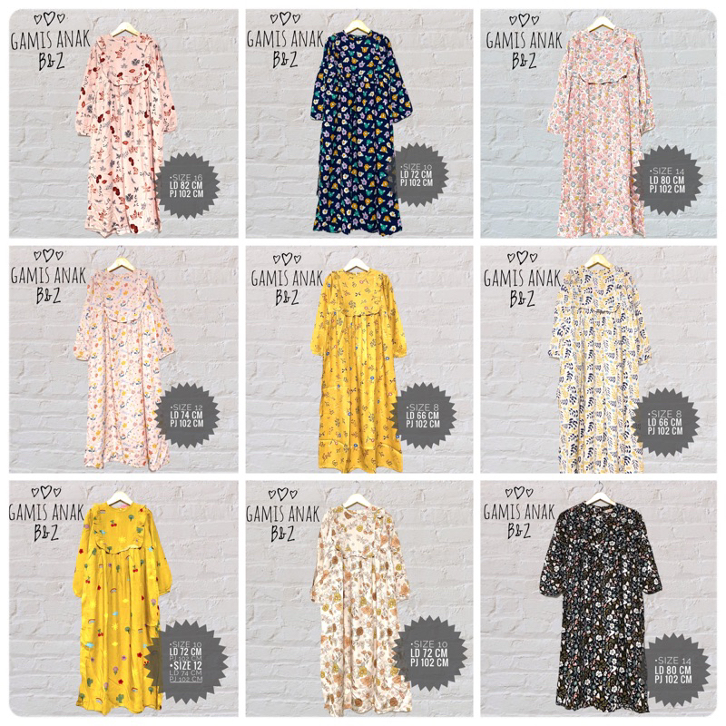 GAMIS RAYON MOTIF ANAK / GAMIS ANAK RAYON MOTIF / GAMIS REMAJA RAYON
