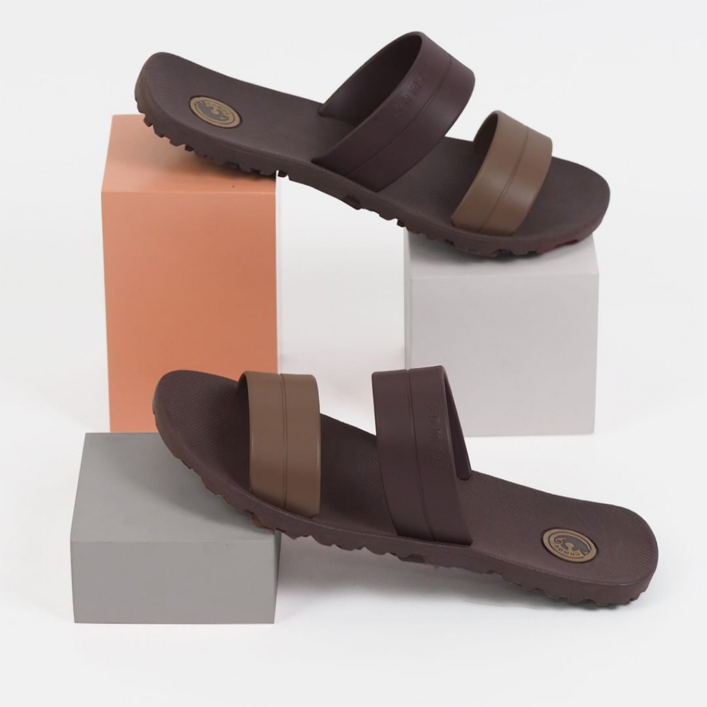 Sandal Slide Slip On Pria Bahan Full Karet Rubber Anti Licin Dan Tali Tidak Mudah Putus - Dakota Spinel Original Sendal Camou