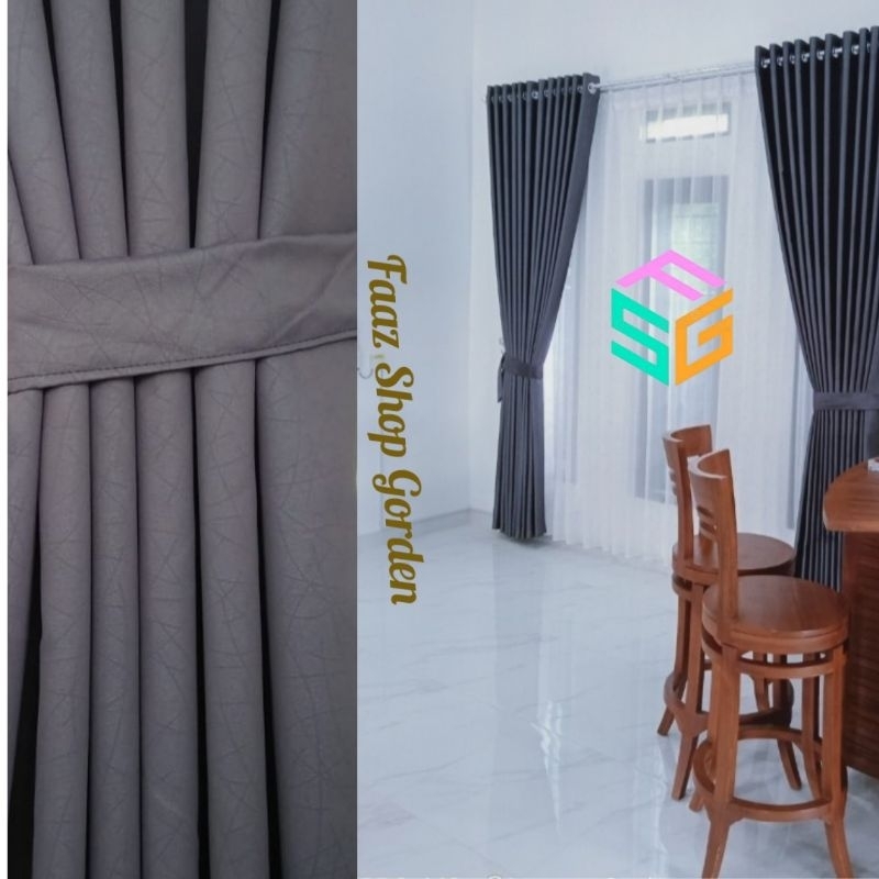 Gorden Jendela Minimalis Polos Blackout Premium Gorden Pintu Kamar Tidur Gorden Ruang Tamu