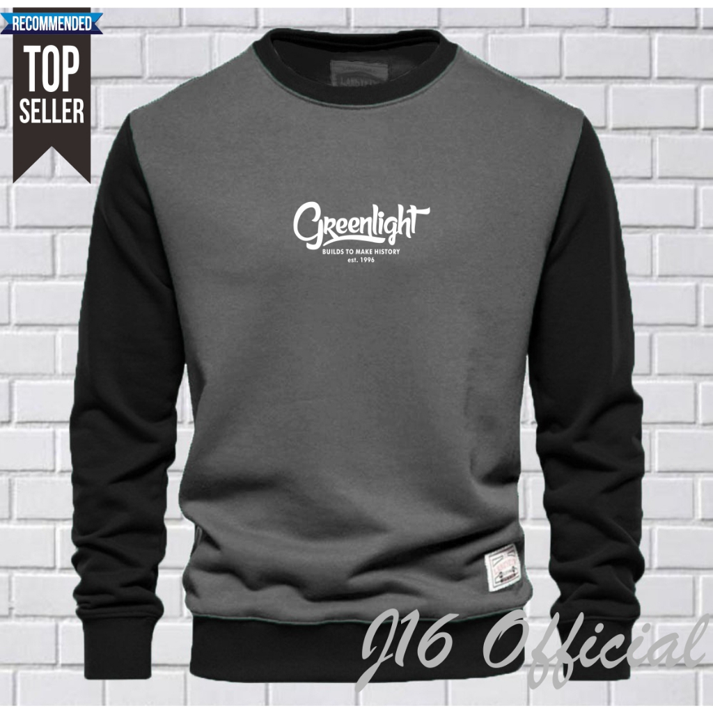 GREENLIGHT CREWNECK Jaket Distro Sweater Oblong Pria Wanita FLEECE TEBAL PREMIUM