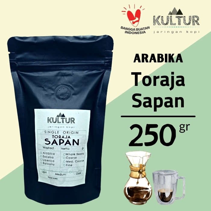 

COFFEE BEAN KOPI ARABIKA TORAJA SAPAN 250 GR