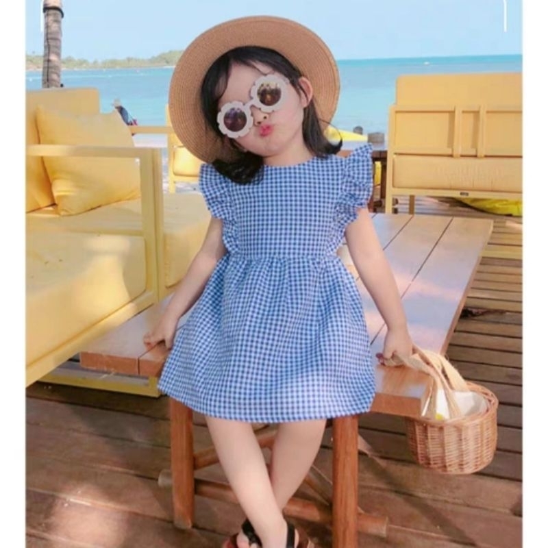 plaid backless dress