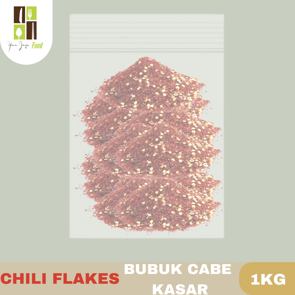 Chili Flakes Powder / Bubuk Cabai / Cabe / Lebih Kasar Kemasan Re-pack [ 1kg]