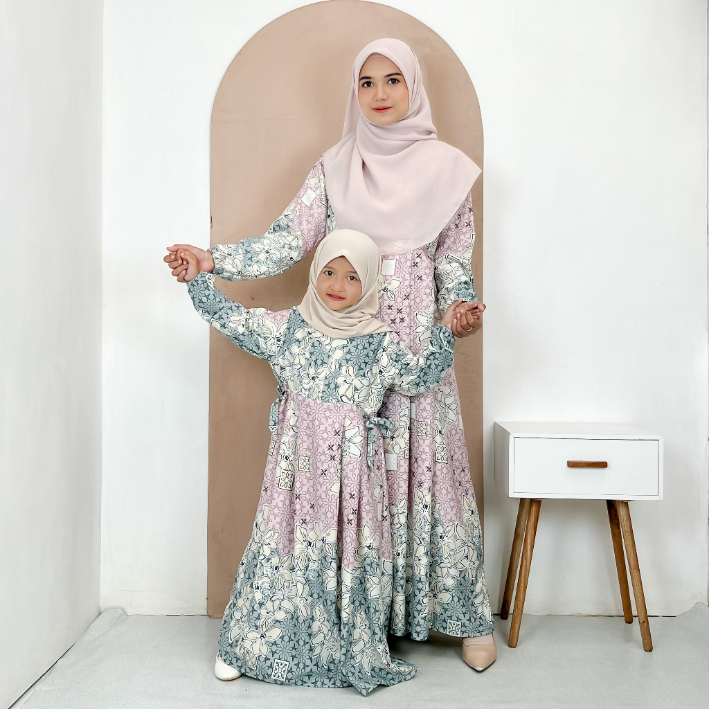 Baju Gamis Maxmara Busui Couple Ibu Anak