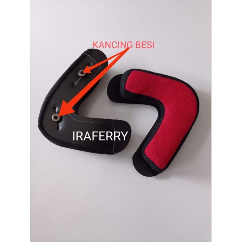 Busa Pipi Helm KYT 2 Vision dengan Kancing Besi dan Plastik - Aksesoris helm