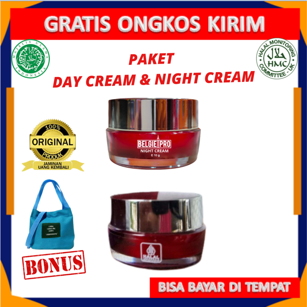 PAKET DAY CREAM &amp; NIGHT CREAM BELGIE PRO ORIGINAL