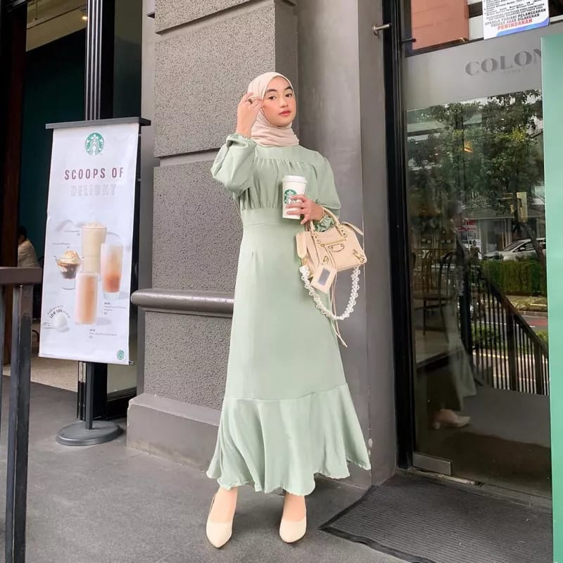 Hyejin Dress Korean Look / Dress Wanita Kekinian