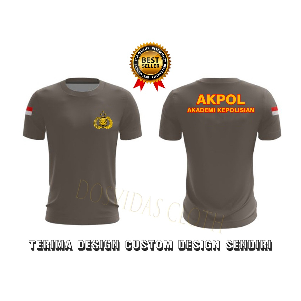 PREMIUM Kaos Dalam / Kaos Dalaman Baju Dinas Polisi AKADEMI KEPOLISIAN AKPOL (WARNA COKLAT) TERBARU