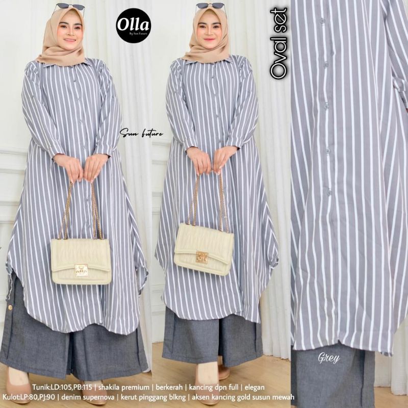 OVAL SETELAN BAJU WANITA BY OLLA