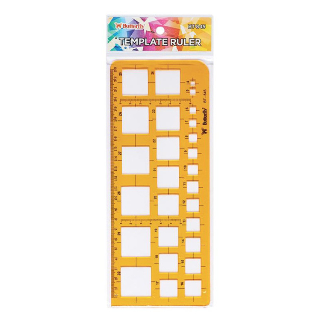 

Penggaris Cetakan Persegi Butterfly BT 845 Pengaris Mal