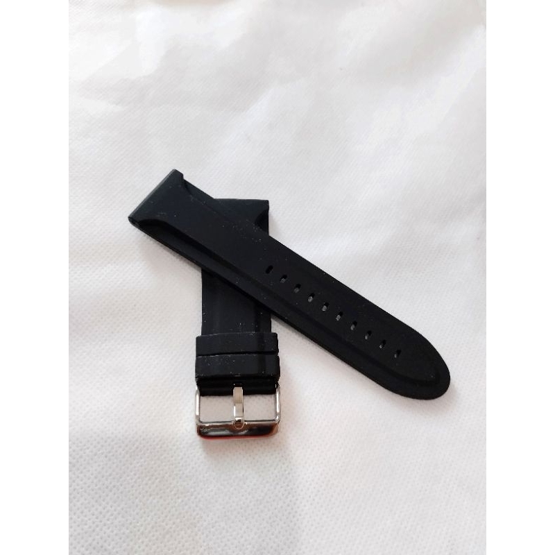 tali jam tangan 26mm hitam karet silikon