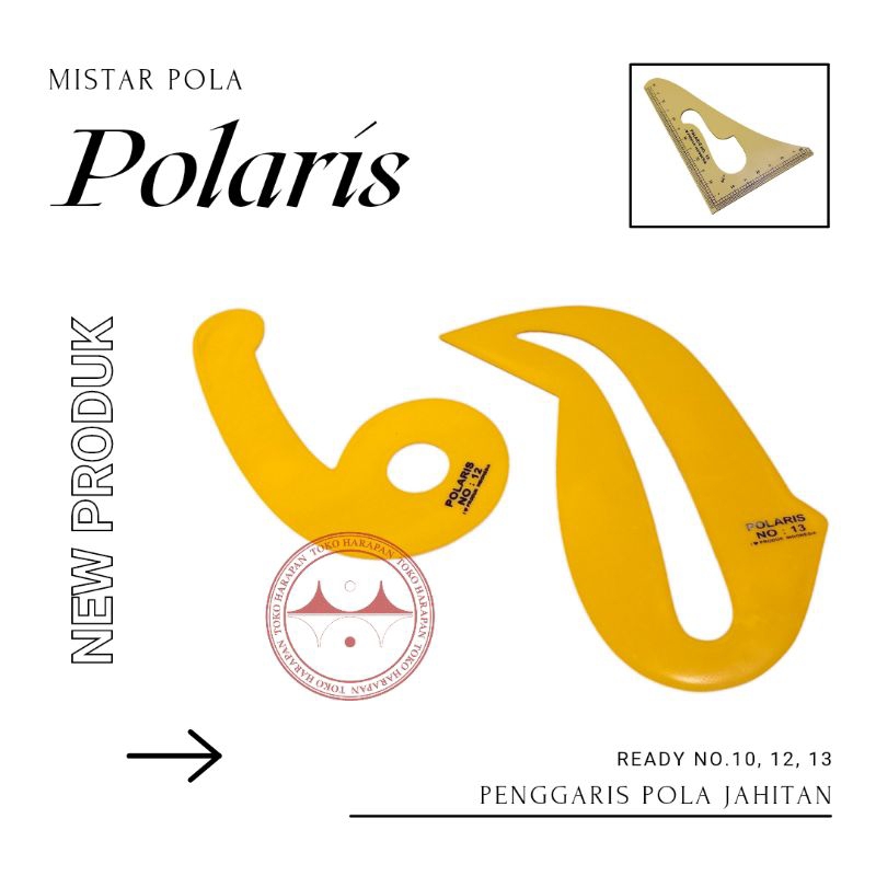 Mistar Pola PL Penggaris Pola Jahit Mistar POLARIS