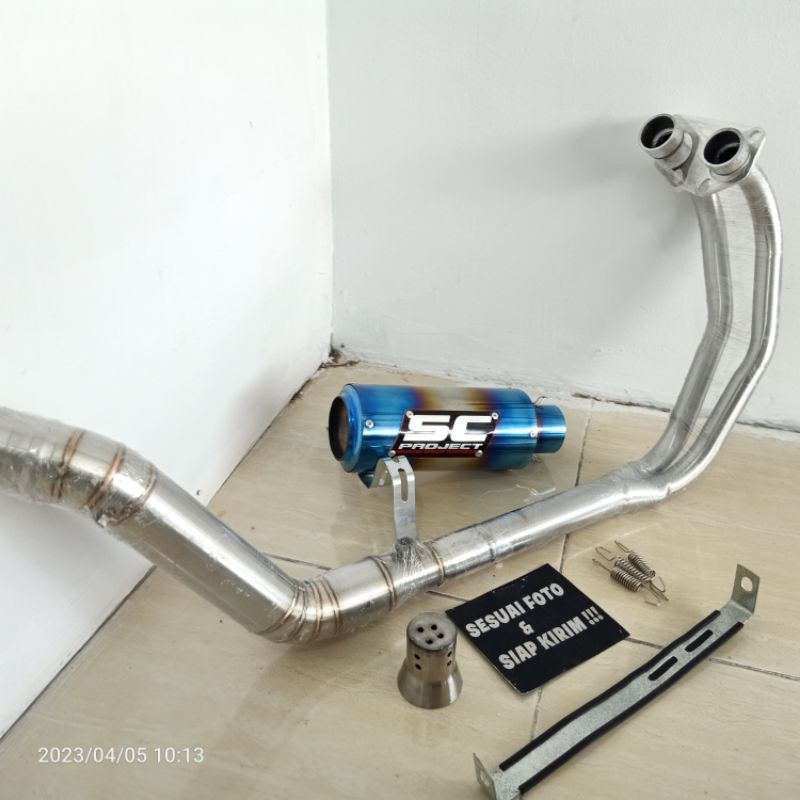 KNALPOT SC PROJECT FULL SYSTEM UNTUK NINJA 250 FI KARBU MONO Z250 MT25 R25 CBR250RR CBR250RR KNALPOT