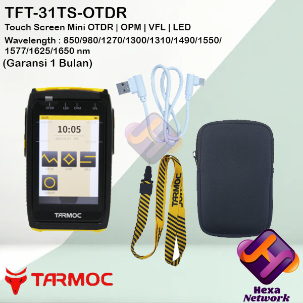 Tarmoc TFT-31TS-OTDR | Smart mini Touch Screen OTDR 80Km | OPM | VFL