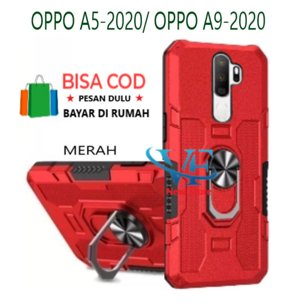 OPPO A5 (2020)/ OPPO A9 (2020)- KESING HARD CASE STANDING  ROBOT- HIT EYE RING--SOFT CASE STANDING R