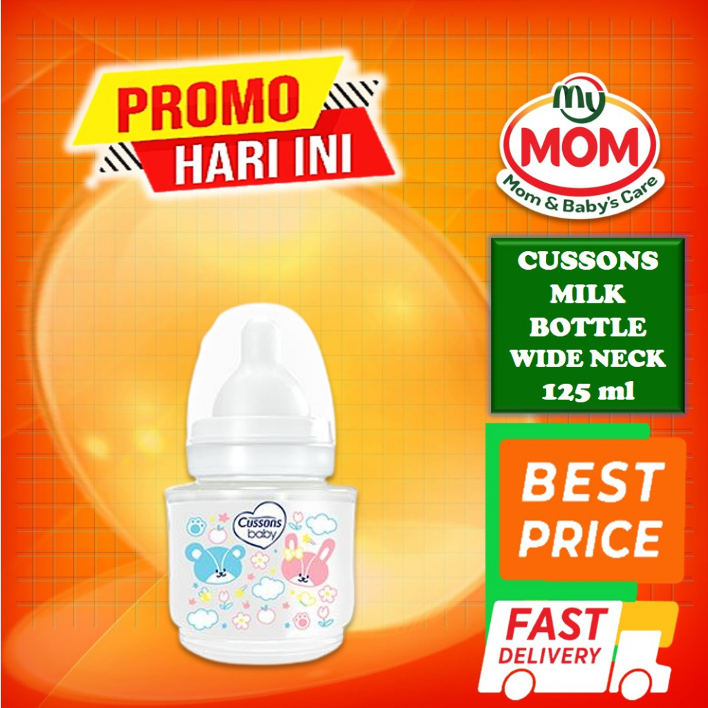 [BPOM] Cussons Milk Bottle PP WIDE NECK 125ml / Cusson Botol Susu Bayi / MYMOM