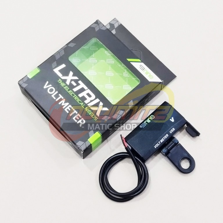 Voltmeter USB Charger Luminos 9Nine Digital LED Waterproof Pada Spion