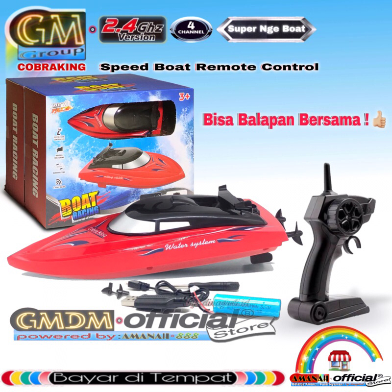 Promo GM RC Boat 729 2.4GHz Racing Boat Cobraking Kapal Speedboat Remote Control Super Speed 4