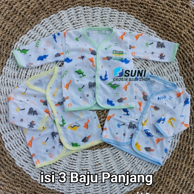 3pcs Baju bayi Bis Panjang putih promo