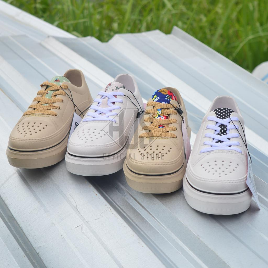 Sepatu Wanita Karet Eva Terbaru Sepatu Sneakers Wanita Anti Air Kekinian High Sepatu Cewek Murah