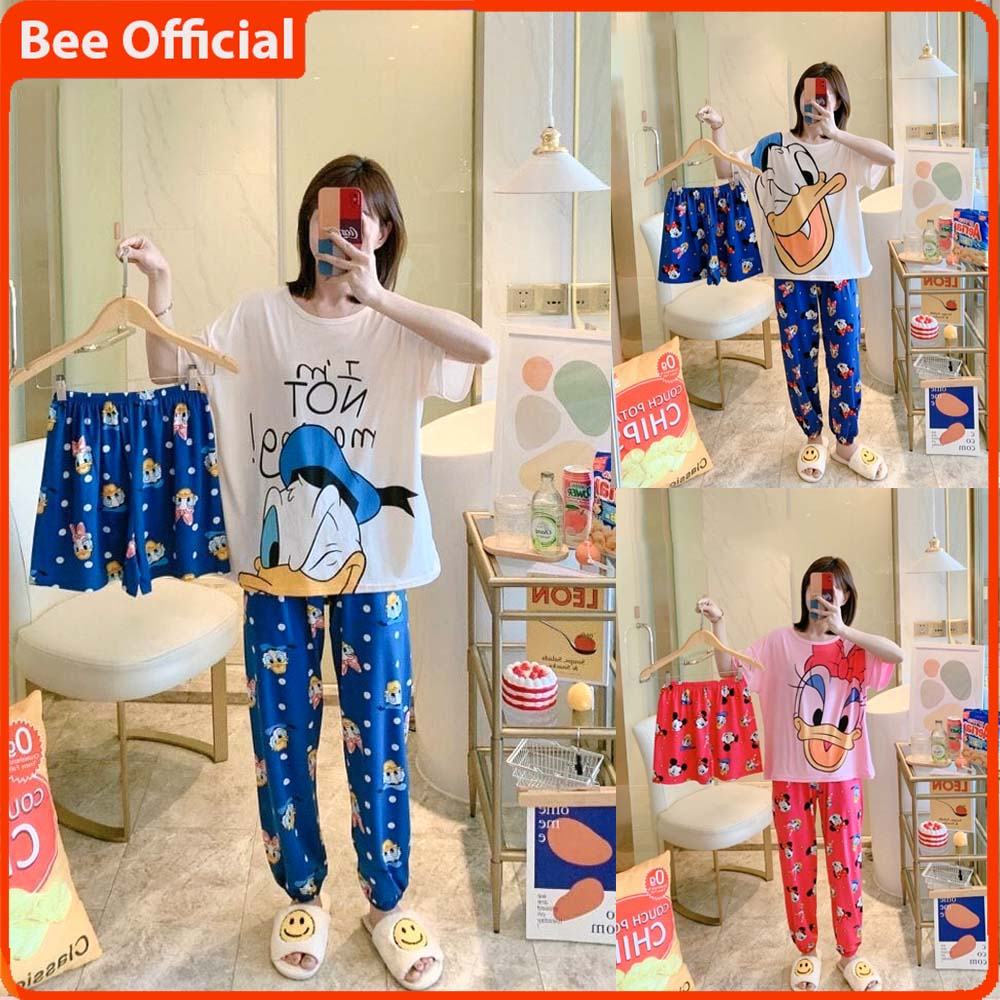 BEE - Piyama 3in1 | Piyama Import Dewasa | Setelan Wanita Kekinian | Baju Tidur Wanita Dewasa