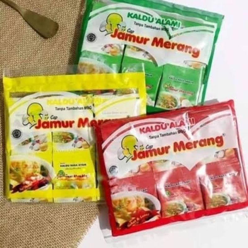 Kaldu alami cap jamur merang non MSG sehat rasa original jamur sapi ayam 3 gram ECER 1 BUNGKUS