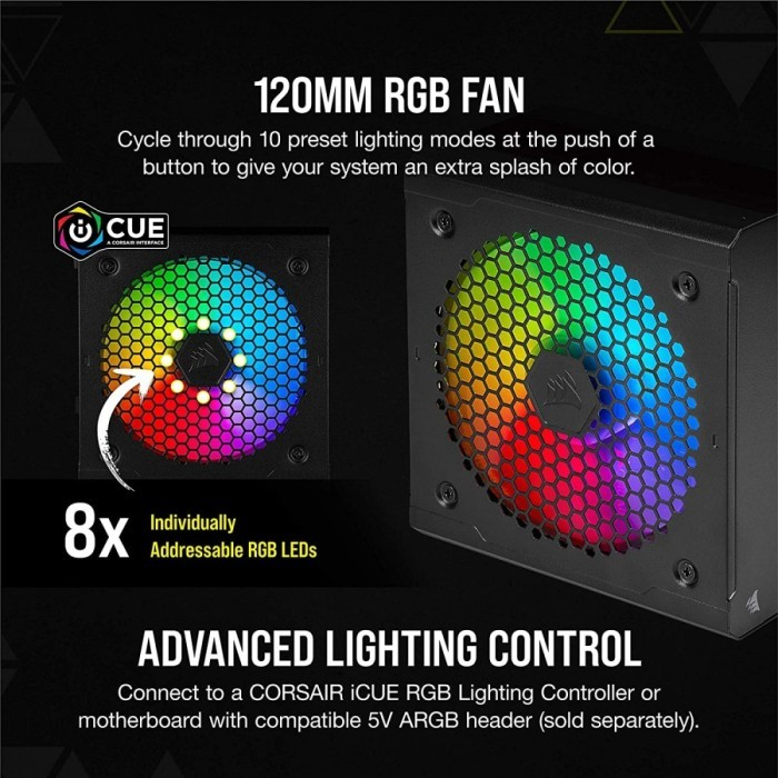 Corsair PSU CX750F RGB 750W 80 Plus Bronze Certified Fully Modular GARANSI RESMI