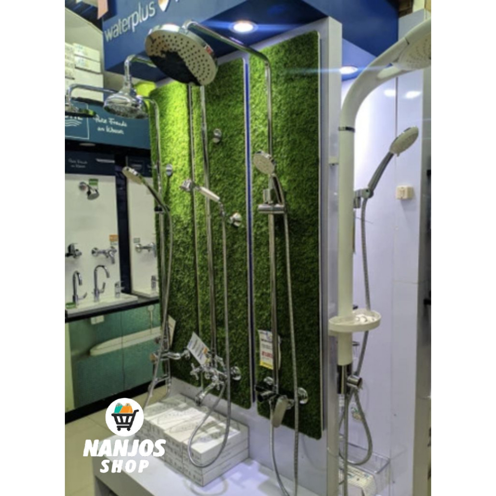 Waterplus Hand Shower Tiang Lever Diamond Shine / Shower Mandi Brass and Chrome / Wall Shower Panas Dingin Hand Set MRB041 Garansi Resmi 5 Tahun