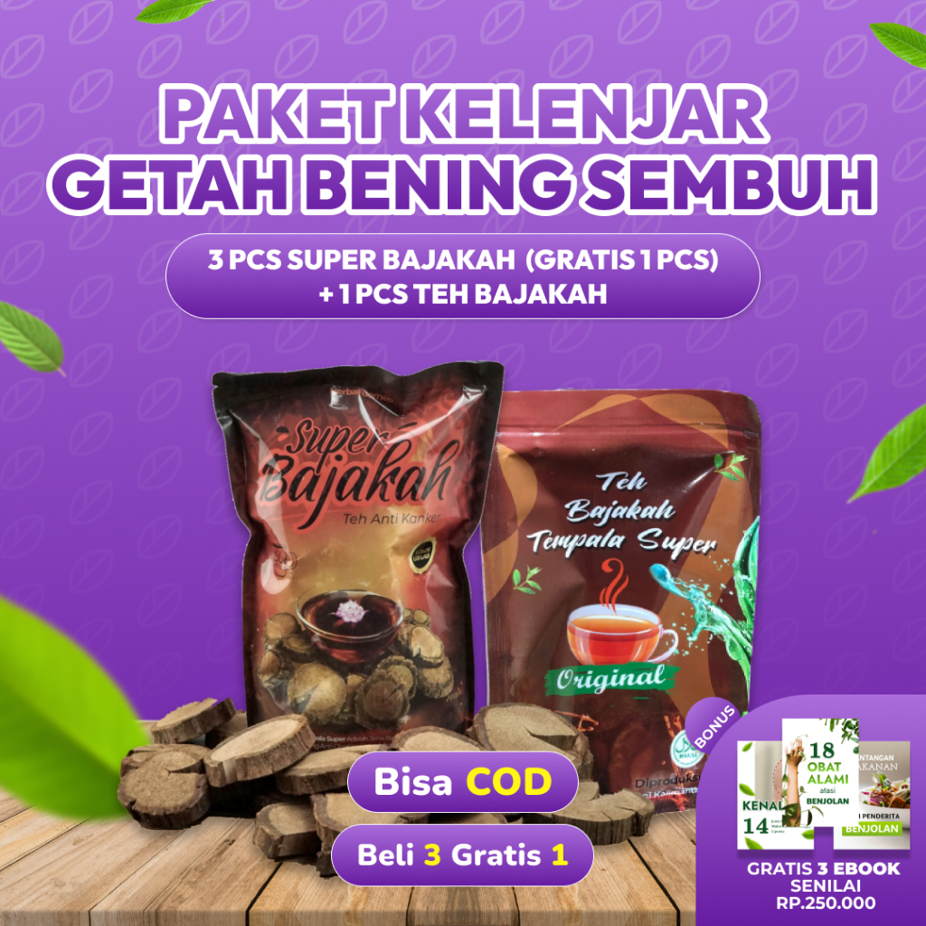 

PAKET KELENJAR GETAH BENING SEMBUH Obat Kelenjar Getah Bening 3 Pcs Bajakah Tampala Super 1 Pcs Teh Celup Bajakah