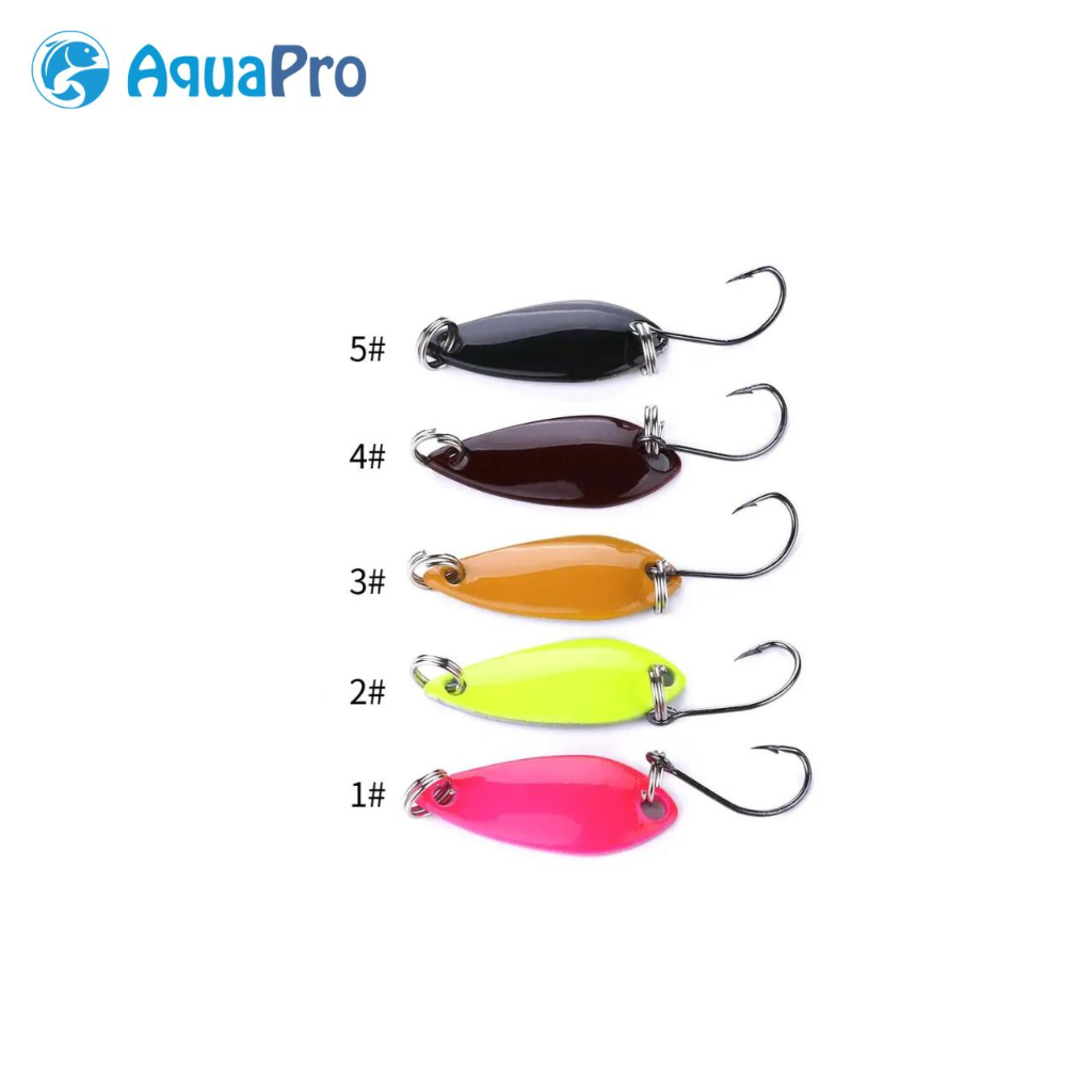 Umpan Pancing Mini SP214 3CM 3G Sendok Umpan Logam Warna-warni Spinnerbsit Ikan Kecil Ikan Tunggal Kait Jig Stream Trout Es Musim Dingin