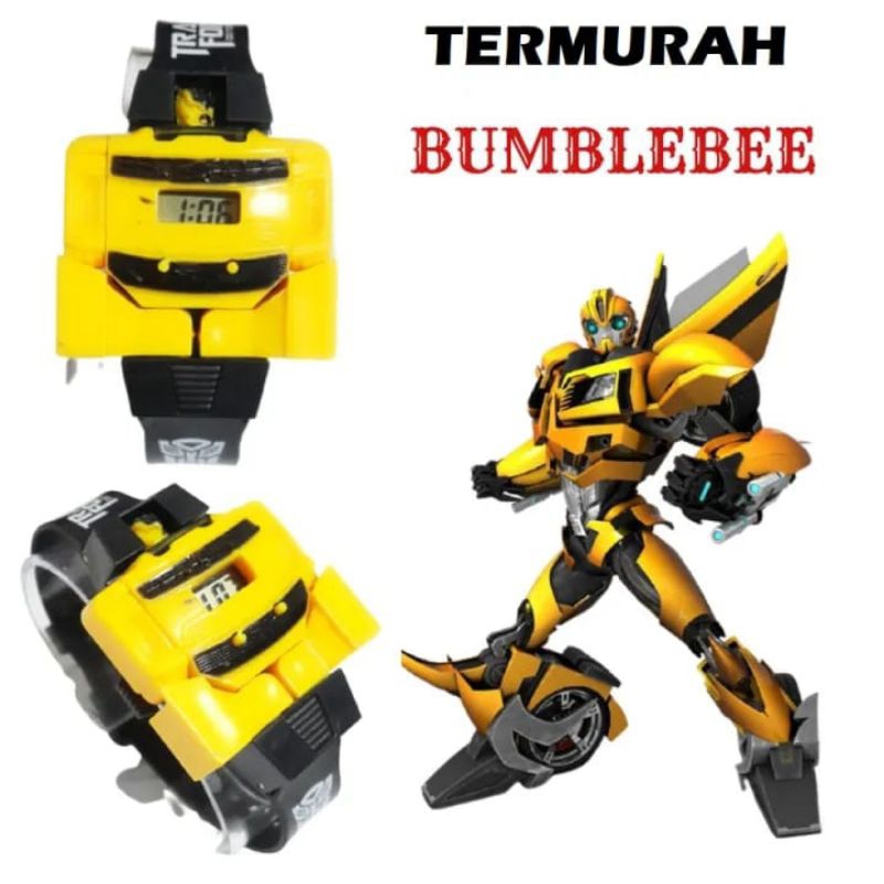 Jam tangan anak Transformers karakter Bumblebee