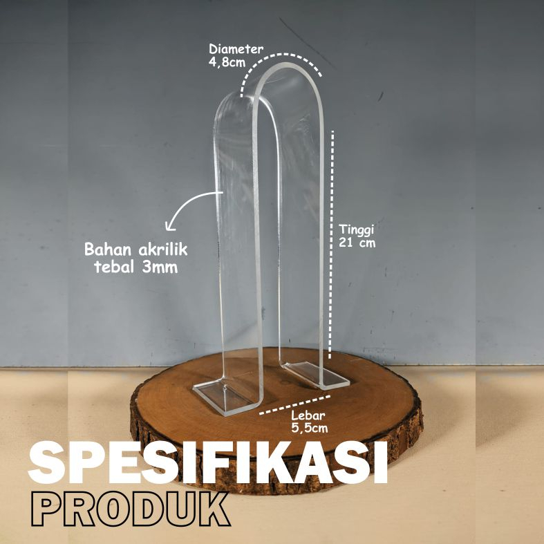 STAND TATAKAN HOLDER HEADPHONE AKRILIK BENING 2 mm