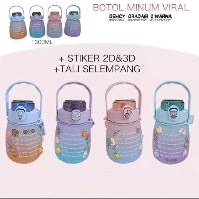 botol gradasi viral botol gemoy 1,3 liter