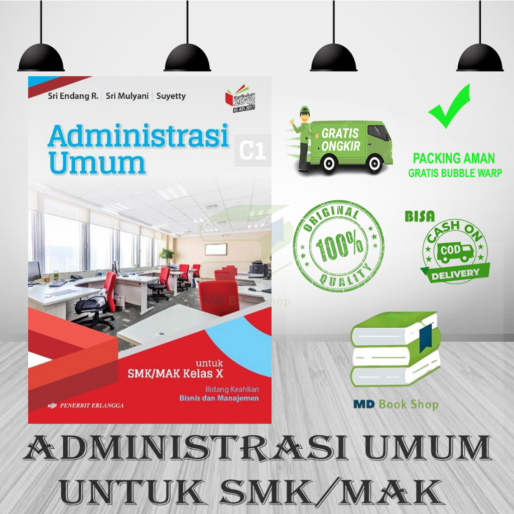 BEST SELLER ORIGINAL ADMINISTRASI UMUM C1 UNTUK SMK MAK KELAS X K13 KI-KD 2017 - ERLANGGA