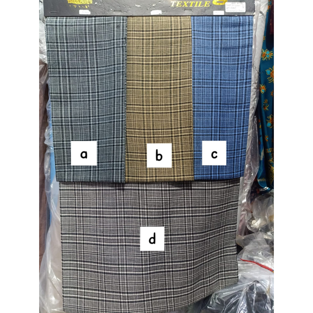 kain wool flanel kotak