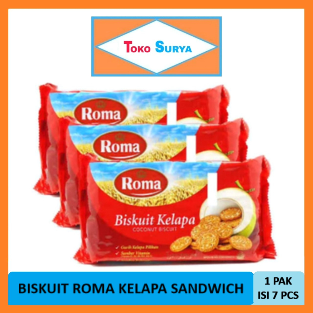 

Roma Biskuit Kelapa Coconut Biscuit 300 Gr (1 Pak x 7 Bks)