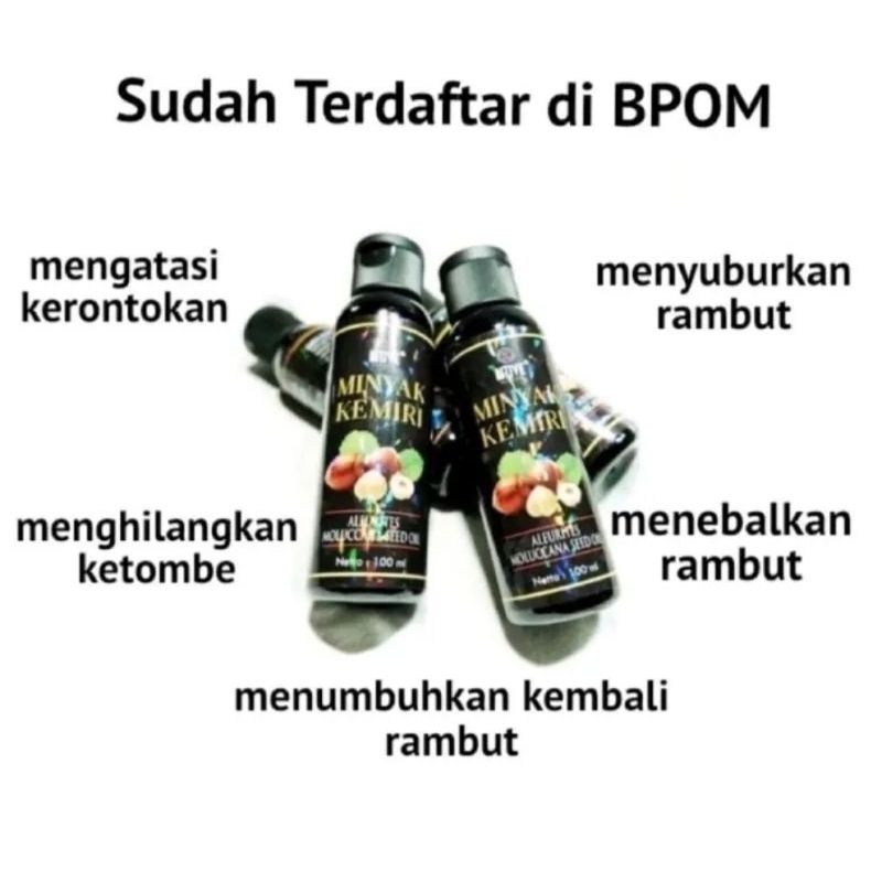 Minyak Kemiri Penghilang Uban Menghitamkan Rambut Penumbuh Rambut