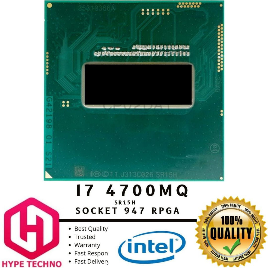 INTEL I7 4700MQ SR15H - 4Cores8Threads 3.4GHz - LAPTOP SOCKET 947 RPGA PROCESSOR - GPU HD 4600
