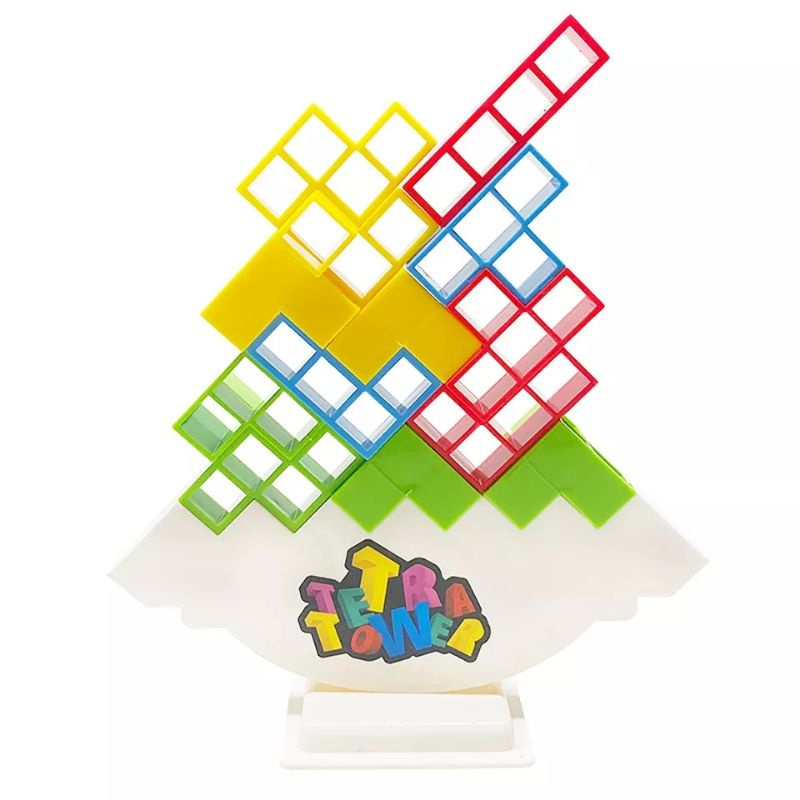 Mainan Edukasi Anak Tetris Balancing Tetra Tower Puzzle