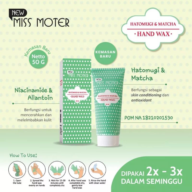 SYB MISS MOTER Hatomugi and Matcha Hand Wax 50gr